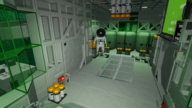 A ship approaching a planet surface