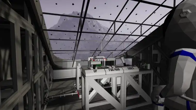 Cabling and logic components mounted inside a ship frame